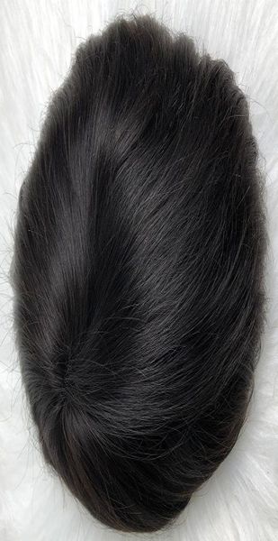 Hombres Sistema de cabello Cull Fly Skin Toupee Men Puieces Full PU Toupee Negro 1B Brasil Virgen Remy Reemplazo de cabello humano para Blac6874451