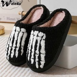 Hommes Halloween Soft Slippers plus confortable citrouille plate intérieure intérieure femme floue maison maison mode cadeau chaud t230926 1