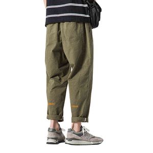 Hommes Harem Cargo Pantalon 2021 Printemps Nouveau Casual Lâche Couleur Unie Hip Hop Bas De Jambe Droite Harajuku Streetwear Pantalon De Jogging G220224