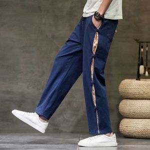 Hommes Harem pantalon 2021 nouvelle mode homme décontracté pantalon ample coton lin homme pantalon 5XL Streetwear Hip Hop survêtement pantalon Y0927