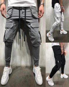 Hommes harem pantalon hip hop joggers patchwork masculin de poche de poche de poche pantalon petit zipper joggers harajuku pantalon slim slim tward7218207