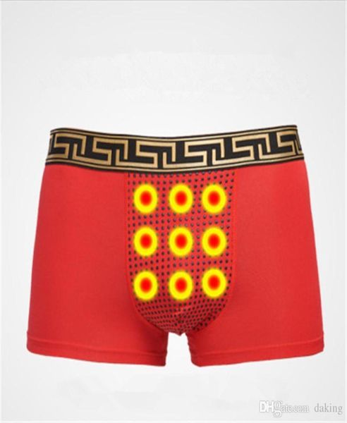 Hommes soins de santé énergie sous-vêtements rouge noir Sexy Boxer Russie courageux forte jeunesse nouvelle mode tendance Modal Patchwork à pois mosaïque 4704694