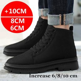 Bottes d'ascenseur masculines cachés 857 talons toile augmentant pour l'homme augmenter la seme intérieure 10cm 8cm 6cm chaussures de hauteur décontractée 231018 76701 61731 77542