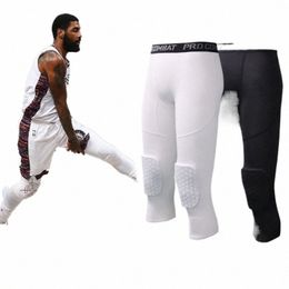 Short de basket-ball élastique pour hommes Short de course anti-collision sûr Short de sport Compri Short de sport Crossfit Leggings Genouillère 41Um #