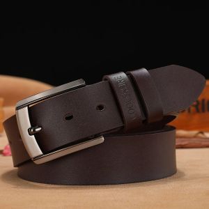 Ceinture en cuir véritable pour hommes, de haute qualité, de luxe, de styliste, en peau de vache, à la mode, pour jeans, livraison gratuite