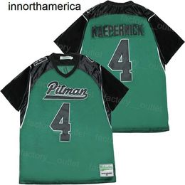 Men High School John H Pitman Football 4 Colin Kaepernick Jersey Moive College All -gestikte ademende Hiphop voor sportfans Team Color Green Hip Hop High