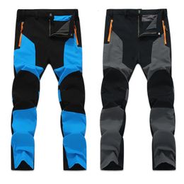 Hommes randonnée Camping pantalon résistant à l'usure séchage rapide hiver imperméable élastique pantalon extérieur homme Trekking 240111