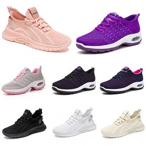 Hommes randonnée nouvelles chaussures de course femmes chaussures plates softs sole mode violet blanc noir confortable sport couleur bloquer q63 gai 832 wo