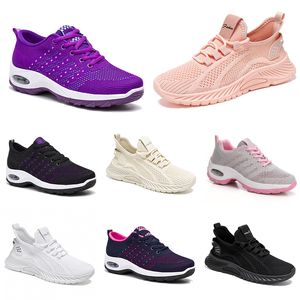 Hommes randonnée à courir de nouvelles chaussures de femmes chaussures plates softs sole mode violet blanc noir confortable sport couleur bloquer q60- 37
