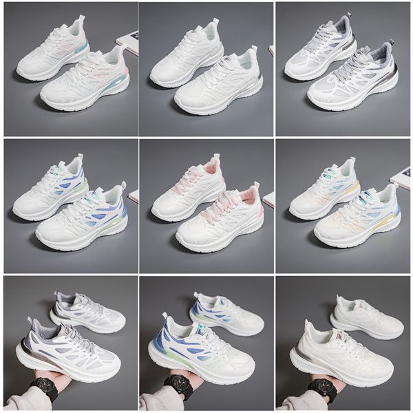 Zapatos de senderismo para hombre, zapatos planos clásicos nuevos para correr para mujer, suela blanda a la moda, blanco, negro, rosa, Bule, deportes cómodos Z56 GAI