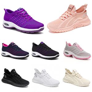 Hommes de randonnée chaussures nouvelles femmes courent chaussures plates softs semelle mode violet blanc noir confortable sport couleur bloquer q66-1 gai 815