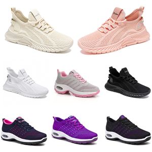 Hommes chaussures de randonnée nouvelles femmes course chaussures plates semelle souple mode violet blanc noir confortable sport couleur blocage Q33-1 GAI 198 Wo