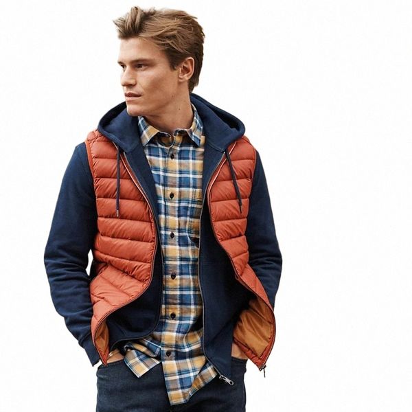 Hombres Senderismo Chaleco Chaqueta Otoño Invierno Cálido Sleevel Chaquetas Hombre Casual Chaleco Chaleco Al aire libre Chaleco Top A prueba de viento k66X #