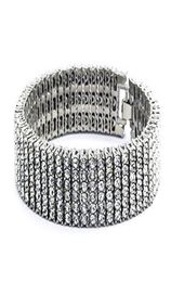 Hommes Hip Hop 6 rangées or ton argent CZ glacé Bling Bling Tenns Bracelet 8quotinch 25mm simuler des bracelets de diamants Braceles8902845