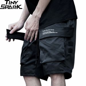 Mannen Hip Hop Cargo Shorts Streetwear Harajuku Joggers Short Side Pocket Summer Black Casual Track Hipster Street Wear