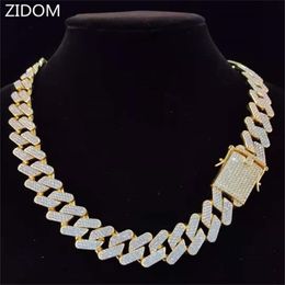 Men Hip Hop Chain Necklace 20mm zware rhombus Cubaanse kettingen Iced Out Bling ketting mode sieraden voor cadeau 220210 315F