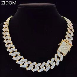 Mannen Hip Hop Collier 20mm zware Ruit Cubaanse Kettingen Iced Out Bling mode-sieraden Voor Gift 220222282S