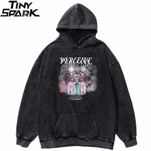 Men Hip Hop Hoodie Sweatshirt waargenomen man Print Harajuku Streetwear Oversized hoodie pullover herfst katoen gewassen hoodie 201127