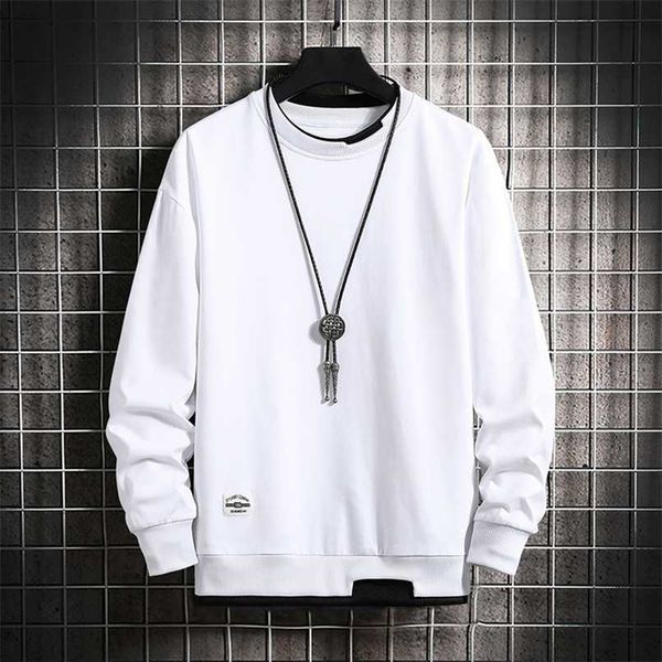 Hommes Hip Hop Hoodies Faux Col Automne Mode Street Wear Marque Hommes Pull Hoodies Sweat À Manches Longues O-cou Chemise 211014