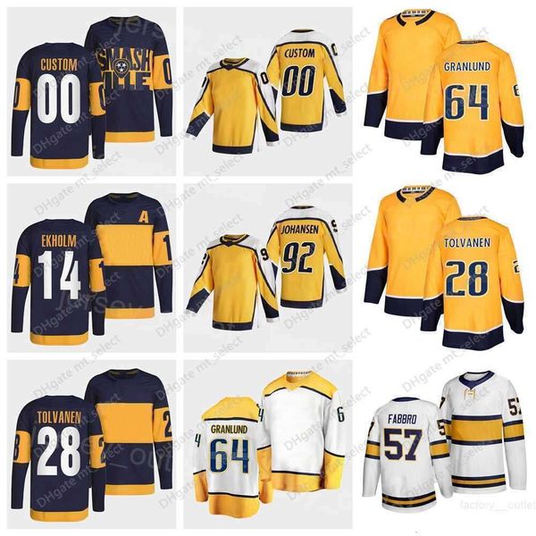 Hockey masculin''nHl'' Reverse Retro 57 Dante Fabbro Jersey Winter Classic 13 Yakov Trenin 64 Mikael Granlund 35 Pekka Rinne 92 Ryan Johansen 28 Eeli