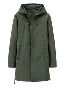 Mannen Capuchon Hoge Kwaliteit Geul Windjack Casual Knappe Winddicht Trenchcoat Heren Lente Herfst Mid Lengte Jas 240122