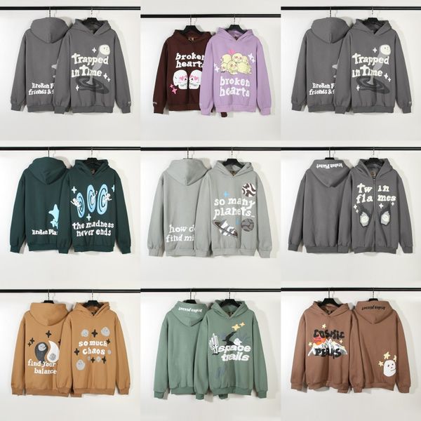 Sweat à capuche pour hommes Sweats à capuche pour hommes Broken Planet Hoodys Femmes Vêtements Pull O-Cou Lettre imprimée Pardessus vert Pull streetwear Broken Planet Sweat à capuche