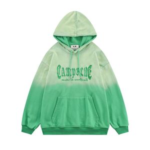 Hommes à sweat à sweat à sweat-shirt de broderie à cravate dye dye tillover streetwear streetwear 2022 harajuku décontracté à sweat à capuche vert