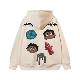 Hommes sweat à capuche sweat Streetwear Hip Hop drôle japonais dessin animé imprimé pull à capuche Harajuku mode décontracté pulls à capuche amples