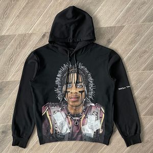 Sudaderas con capucha para hombre, Otoño Invierno, letras, estampado de moda, jersey de gran tamaño, Hip Hop, manga larga, con capucha, gráfico callejero