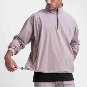 Heren hoodies jas sweatshirt met trekkoord zoom dunne snel droog voor training streetwear zonbescherming kleding