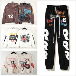 heren hoodies designer hoodie sweatshirt Oude Graffiti Letters Grafisch vintage hipster paar Losse Letter Sweatshirts met capuchon Schuim hoodys Katoenen badstof Verdikt