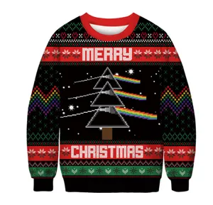 Sudaderas con capucha para hombre, Otoño/Invierno, nueva sudadera con estampado 3D de Navidad, suéter holgado europeo y americano, suéter 002