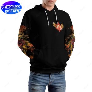 Designer Heren Hoodies Sweatshirts rose hiphop rock Caps met op maat gemaakt patroon preppy klassiek Athleisure sport outdoor groothandel hoodie Herenkleding groot formaat s-5xl