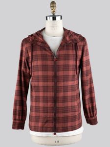 Men Hoodies Winter Red Check Zipper Kiton Kiton Cotton Sweater Coat met ritssluiting