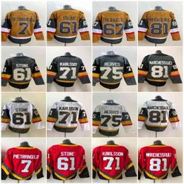 Heren IJshockey 61 Mark Stone Jersey 71 William Karlsson 67 Max Pacioretty 9 Jack Eichel 81 Jonathan Marchessault 7 Alex Pietrangelo 75 Ryan Reaves All Stitched