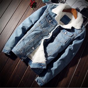 Veste d'hiver pour hommes et manteau à la mode chaud polaire Denim veste mode hommes Jean Outwear mâle Cowboy grande taille 5XL