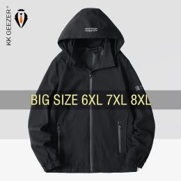 Manteaux de veste pour tranchés Trench Breasher imperméable plus taille 6xl 7xl 8xl Surdimensiond Hotted Black Autumn hiver lave