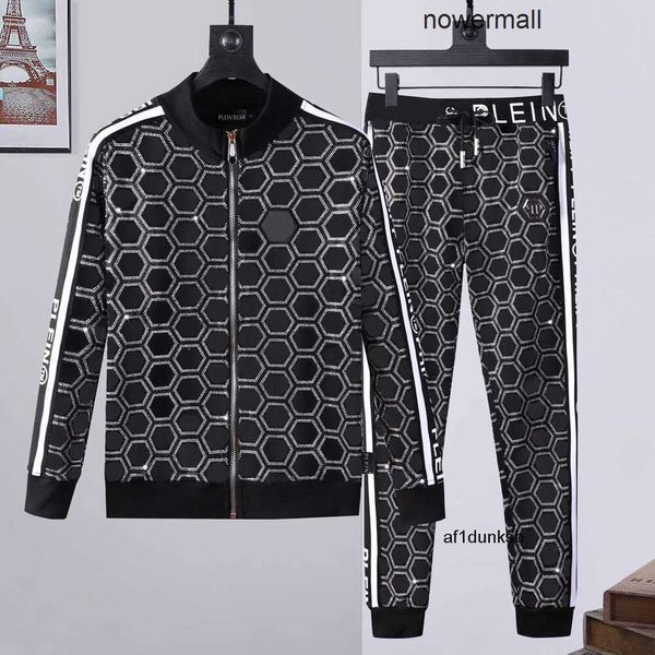 Hommes VESTE CRYSTAL Plein Vestes décontractées Philipps Ensembles PANTALONS pp SKULL Pantalons de survêtement Sweats à capuche Sporting BEAR Survêtements Joer Mens Suit 74163 HOODIE 0K2L