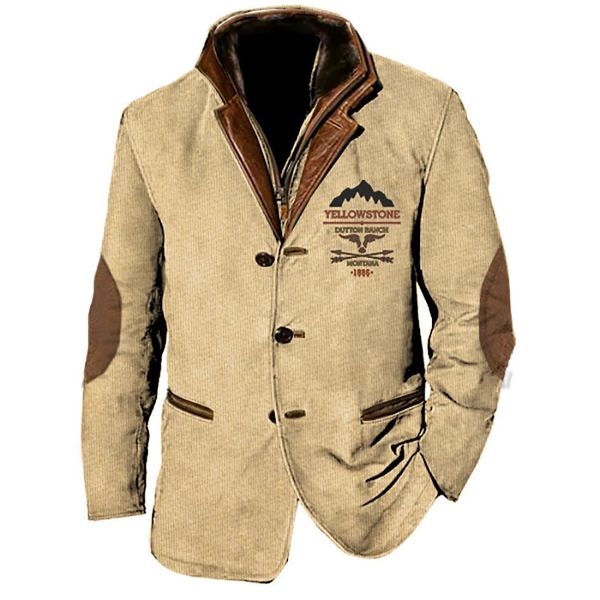 Hommes veste vêtements d'hiver manteau chaud Vintage Cargo Blazer vestes Double couche revers fourrure col en cuir manteaux de longueur moyenne mâle 240112