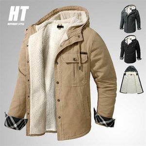 Männer Jacke Winter Fleece Dicke Warme Militärische Taktische Jacken Parka Männer Mit Kapuze Outdoor Windjacke Mäntel Männliche Marke Kleidung 211129