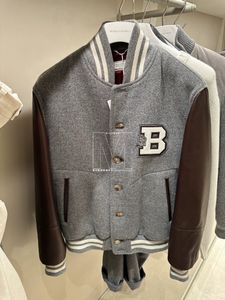 Vestes pour hommes automne et hiver laine Brunello col de Baseball manteau de couleur unie