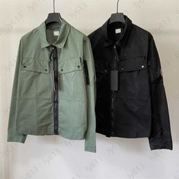 Herenjassen Designer Cp Jacket Zip Up Shirt Lente en herfst Britse Jeugd Mannen Losse Bedrijven Blouse Vest Revers Herenjas