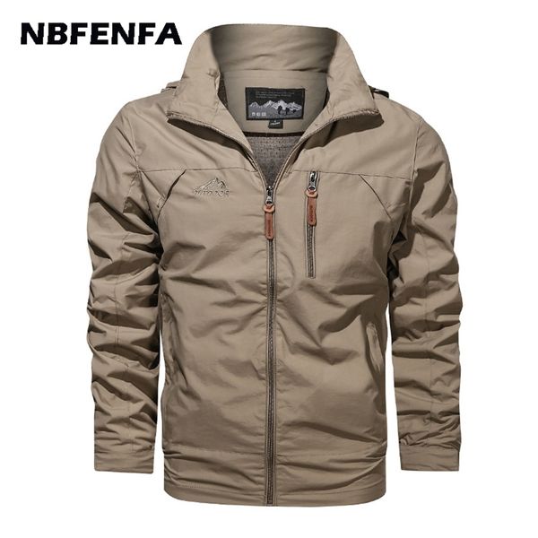 Chaquetas para hombres Impermeable Masculino Abrigos al aire libre Outwears Cortavientos A prueba de viento Primavera Otoño Chaqueta Camping Senderismo Ropa Abrigo LA319 211029