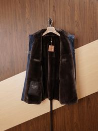 Men Jackets Winter Loro Piana Blue Jacket Casual Fur Coats