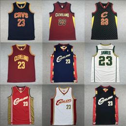 Hommes James basket maillots CLE Cavalier rétro bois dur Vintage maillot lycée gilet