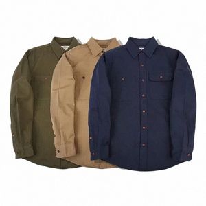 Mannen Japanse Streetwear Casual Vintage Lg Mouw Cargo Shirts Cityboy Amerikaanse Stijl Outdoor Shirts M5RI #