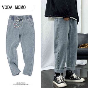Hommes Jeans cheville longueur hommes jeans grande taille 5XL mode lâche loisirs mâle Style coréen pantalon adolescent Ins Harajuku nouvelle mode 0309
