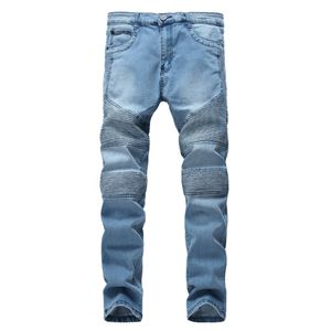 Jeans à vélo de jeans jeans mode hiphop skinny jeans pour hommes streetwear hip hop stretch hombre slim pantalon