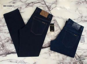 Men Jeans milliardaire Couture italienne automne et hiver Coton Coton Bleu Black Black