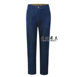 Hombres Jeans Millonario Couture Italian Summer Azul de Algodón Oscuro de algodón delgado